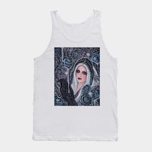 Morrigan goddess with Raven by Renee Lavoie Tank Top